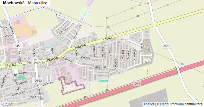 Mochovská - mapa ulice