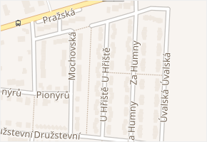 U Hřiště v obci Nehvizdy - mapa ulice