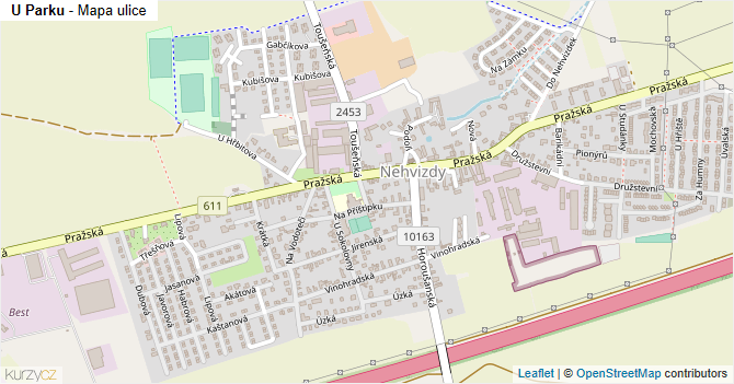 U Parku - mapa ulice
