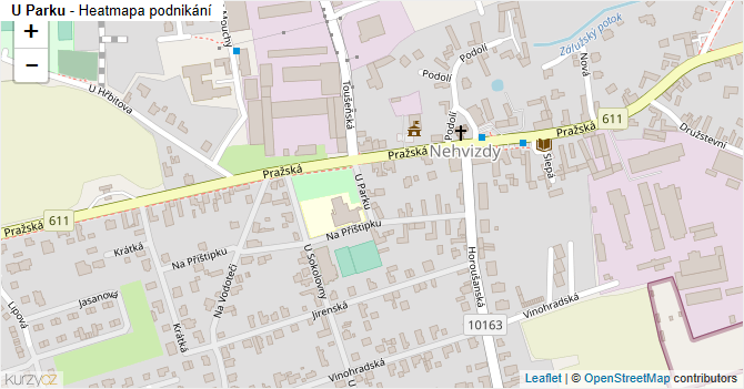 U Parku - mapa podnikání