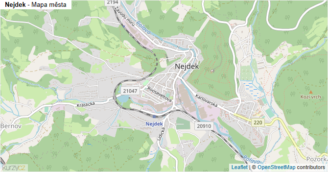 Nejdek - mapa města