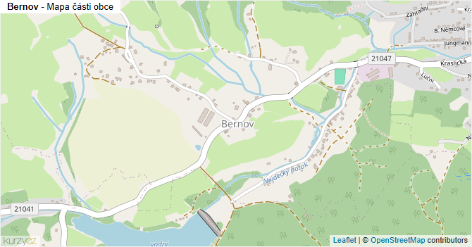 Bernov - mapa části obce