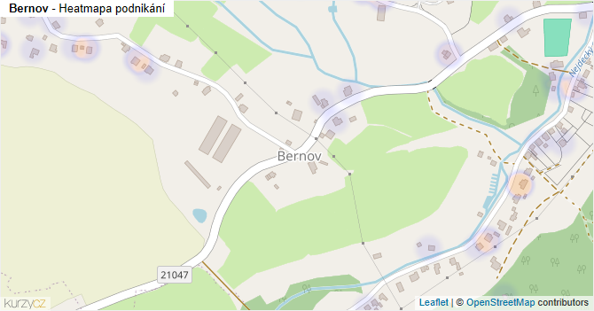 Bernov - mapa podnikání