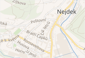 Čsl. letců v obci Nejdek - mapa ulice