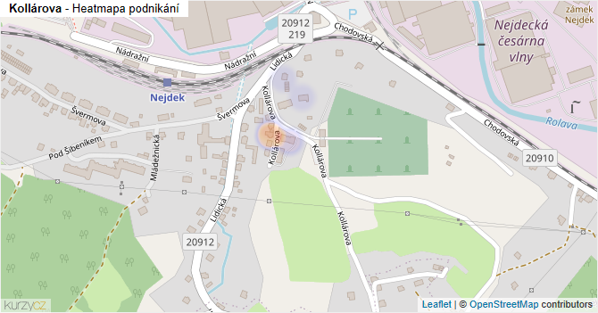 Kollárova - mapa podnikání