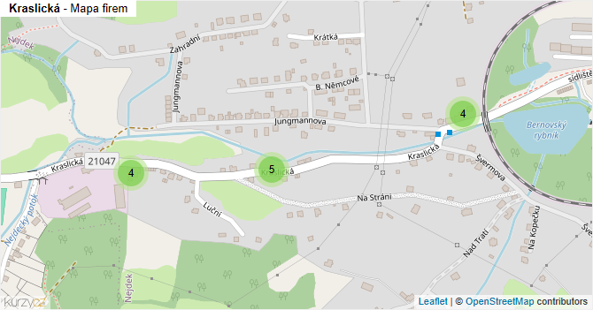 Kraslická - mapa firem