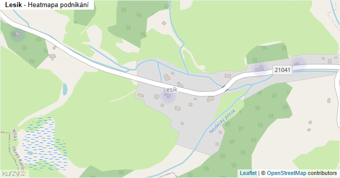 Lesík - mapa podnikání