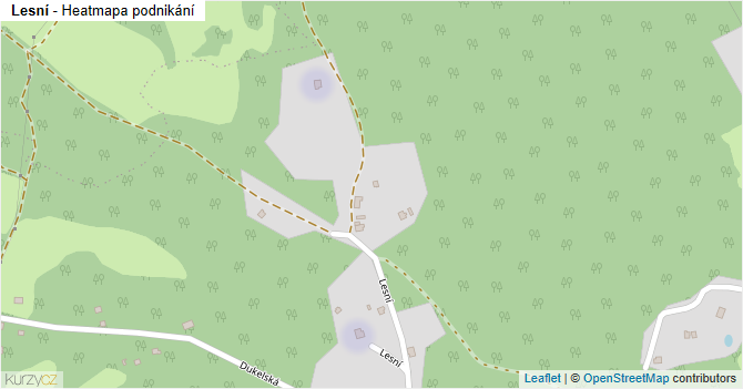 Lesní - mapa podnikání