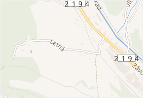 Letná v obci Nejdek - mapa ulice