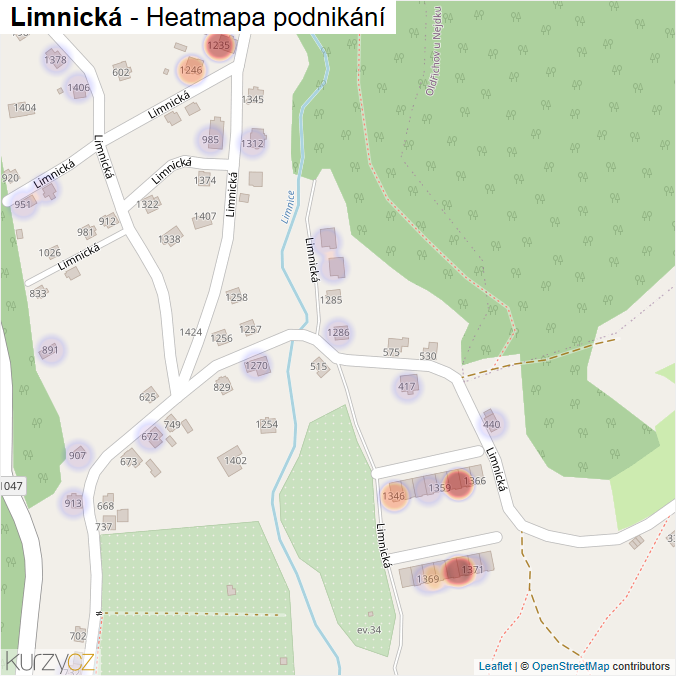 Mapa Limnická - Firmy v ulici.