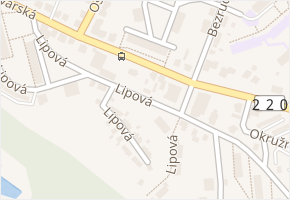Lipová v obci Nejdek - mapa ulice