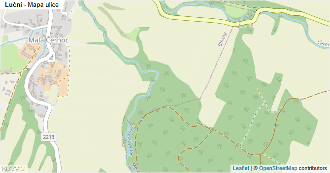 Luční - mapa ulice