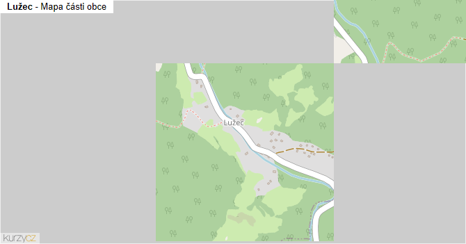 Lužec - mapa části obce