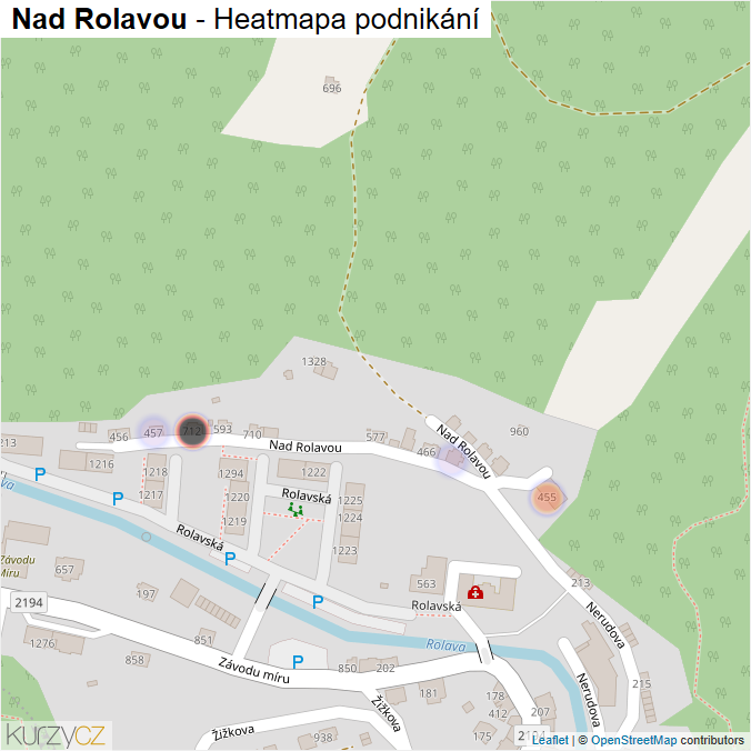 Mapa Nad Rolavou - Firmy v ulici.