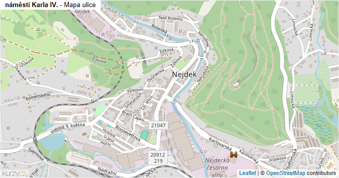 náměstí Karla IV. - mapa ulice