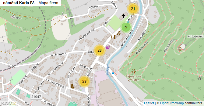náměstí Karla IV. - mapa firem