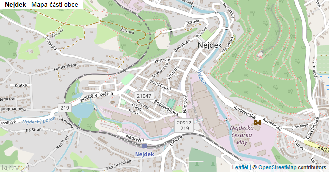 Nejdek - mapa části obce