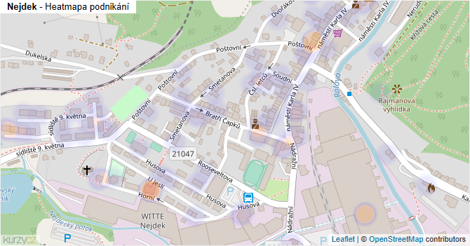 Nejdek - mapa podnikání