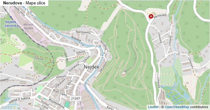 Nerudova - mapa ulice