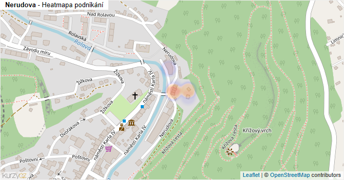 Nerudova - mapa podnikání