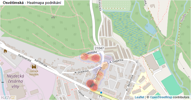 Osvětimská - mapa podnikání