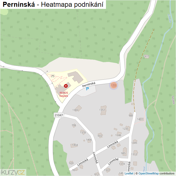 Mapa Perninská - Firmy v ulici.