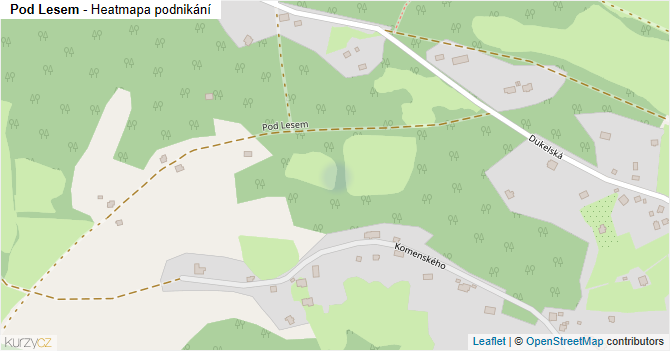 Pod Lesem - mapa podnikání