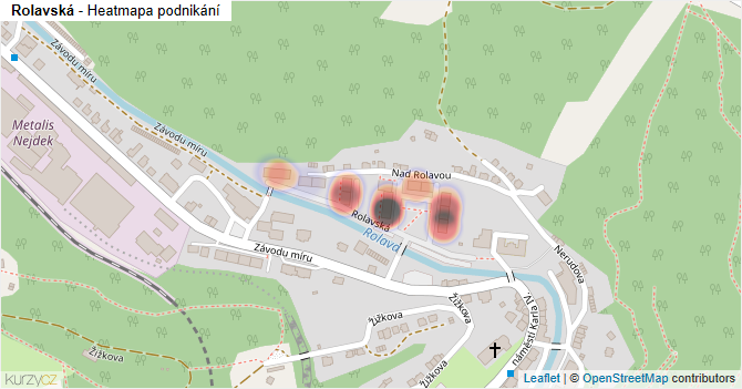 Rolavská - mapa podnikání