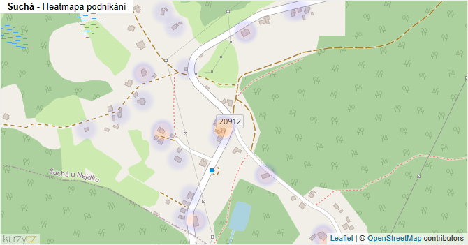 Suchá - mapa podnikání