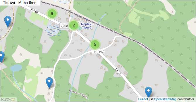 Tisová - mapa firem