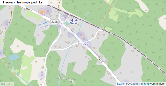 Tisová - mapa podnikání
