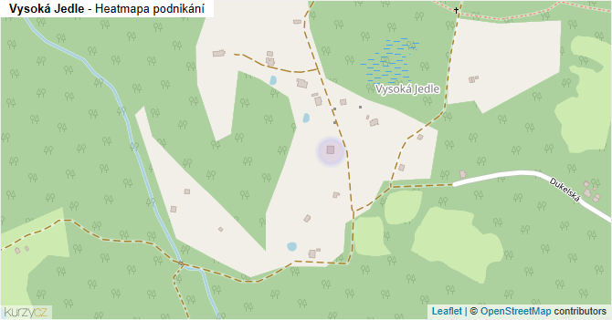 Vysoká Jedle - mapa podnikání