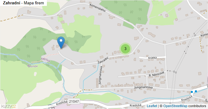 Zahradní - mapa firem