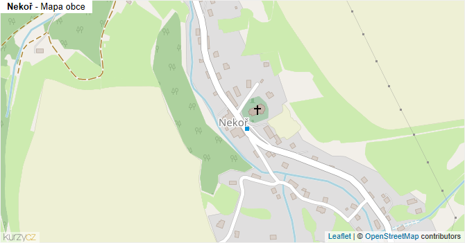 Nekoř - mapa obce