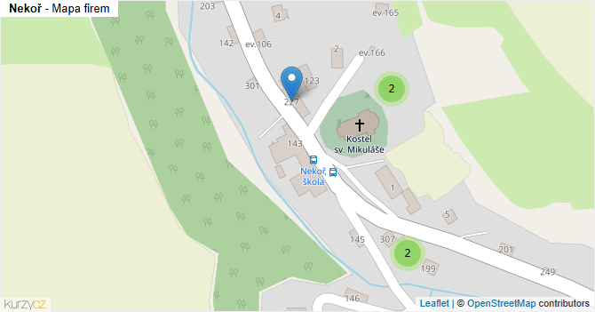 Nekoř - mapa firem