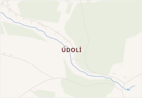 Údolí v obci Nekoř - mapa části obce