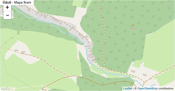 Údolí - mapa firem