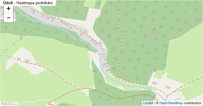 Údolí - mapa podnikání