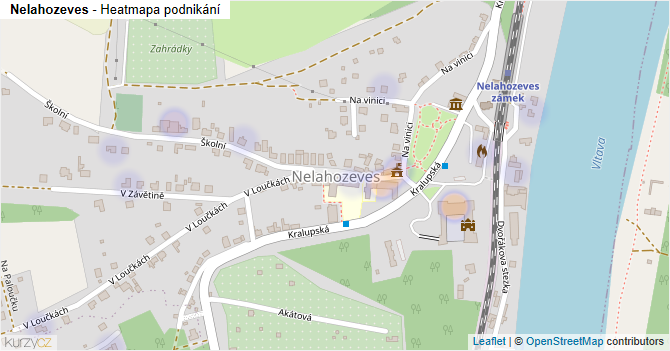 Nelahozeves - mapa podnikání