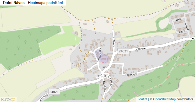 Dolní Náves - mapa podnikání