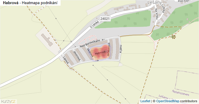 Habrová - mapa podnikání