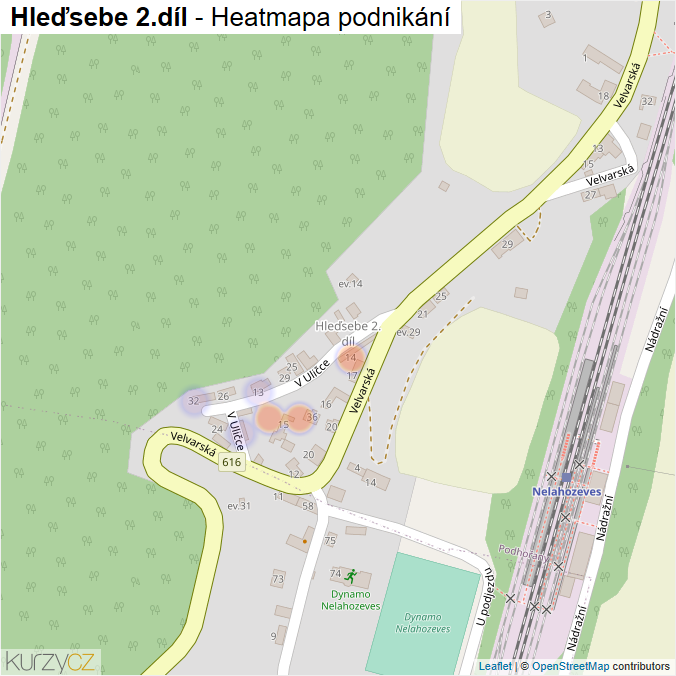 Mapa Hleďsebe 2.díl - Firmy v části obce.