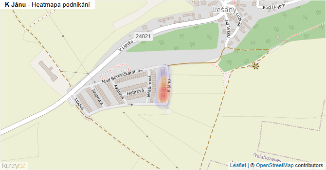 K Jánu - mapa podnikání