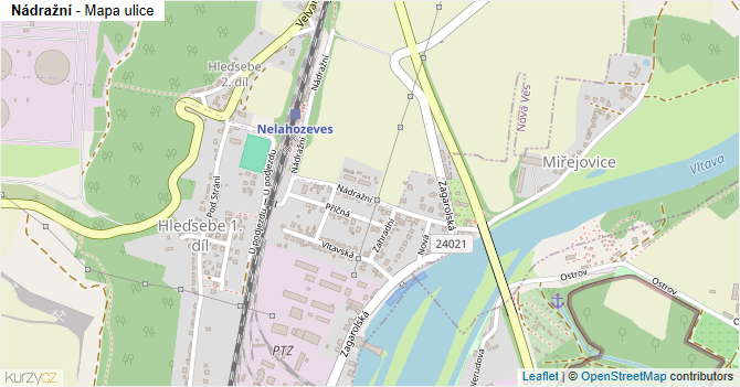 Nádražní - mapa ulice