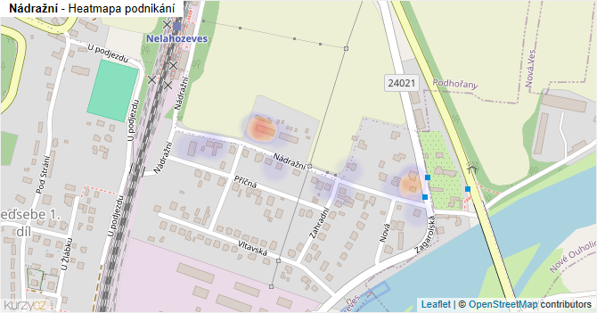 Nádražní - mapa podnikání