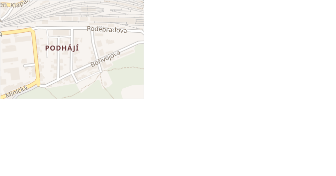 Pod Hájem v obci Nelahozeves - mapa ulice