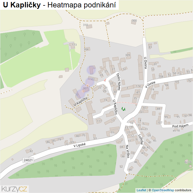 Mapa U Kapličky - Firmy v ulici.