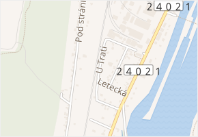 U Trati v obci Nelahozeves - mapa ulice