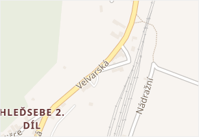 Velvarská v obci Nelahozeves - mapa ulice