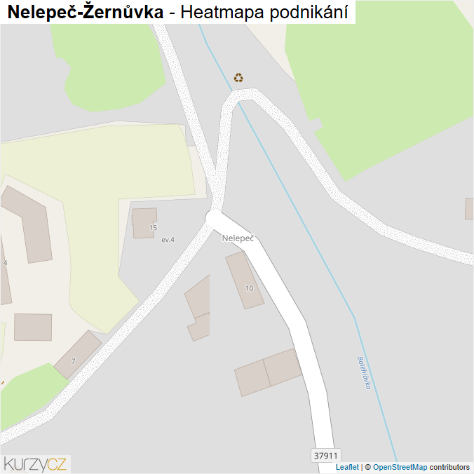 Mapa Nelepeč-Žernůvka - Firmy v obci.